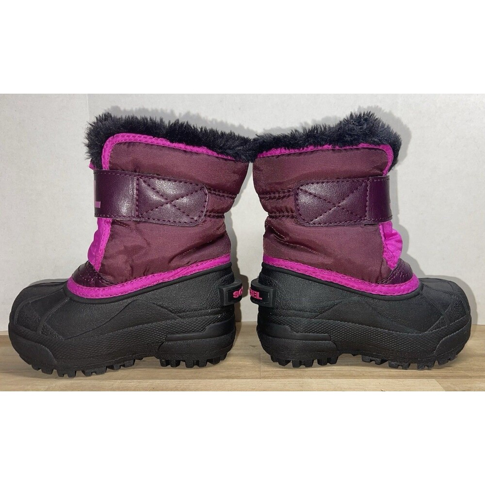 SOREL Snow Commander Toddler Boot NV1960-562 Orchid Pink Flare Size 6 - Picture 3 of 11